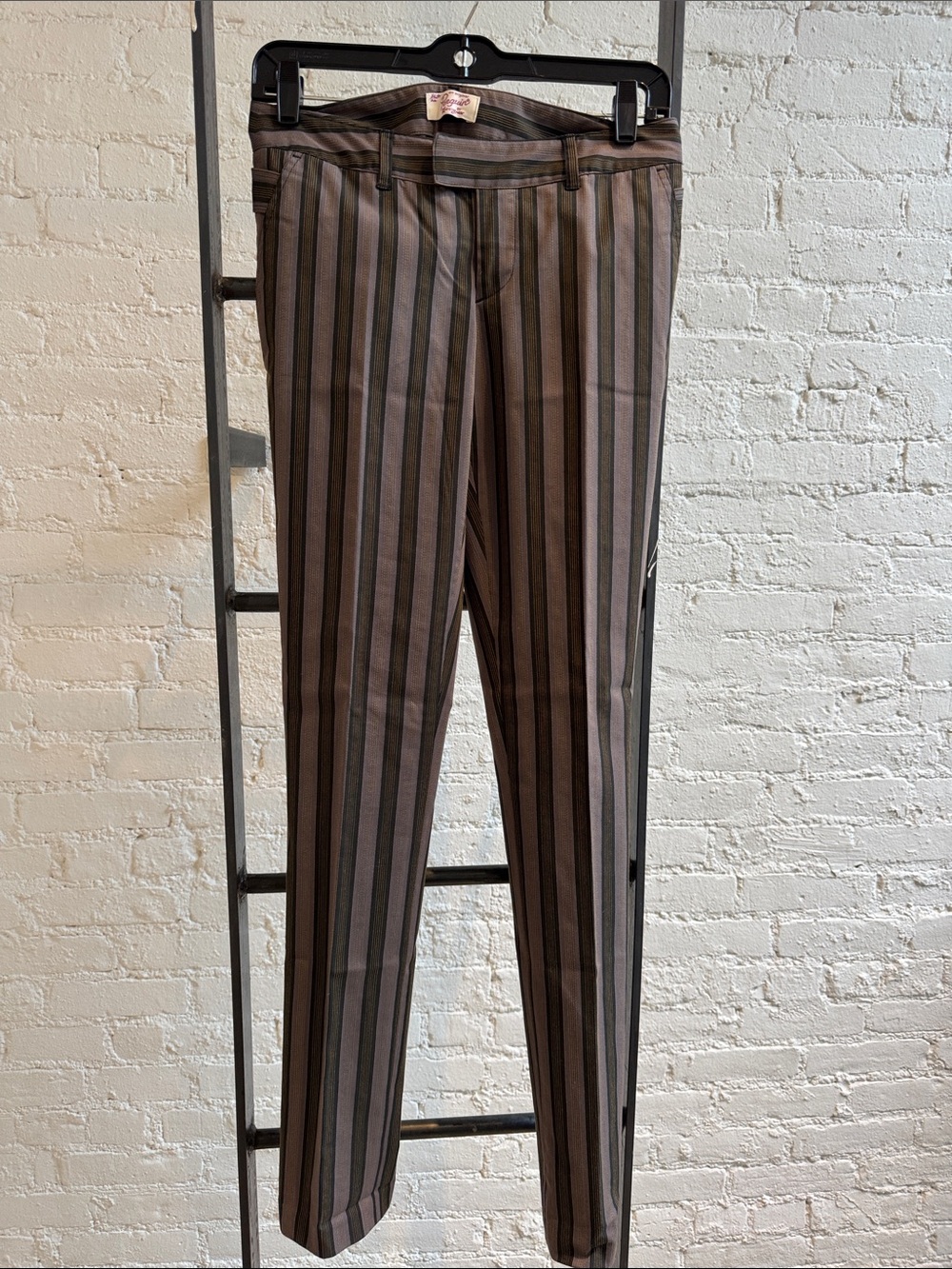Original Penguin Women’s Striped Dress Pants - Lavendar Gray/Black, size 0
